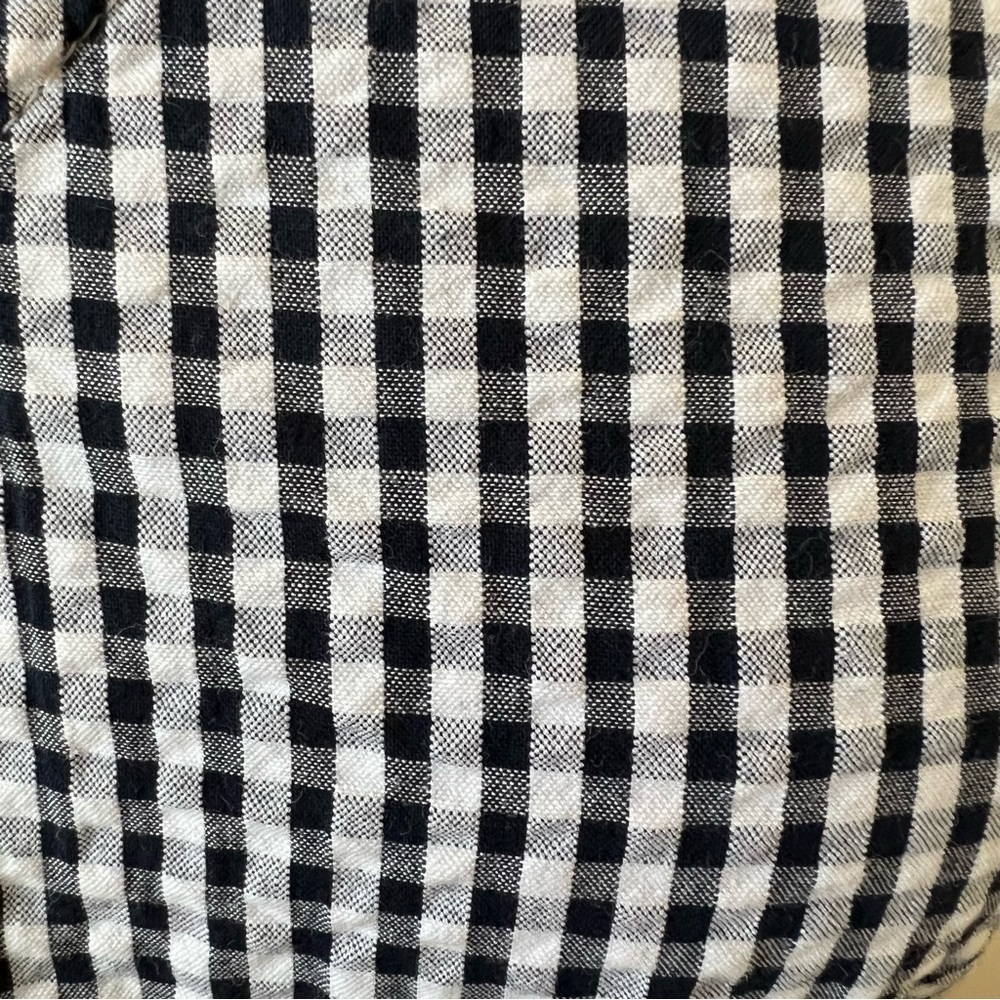 Barbour Navy and White Gingham V-Neck Midi Dress - Picture 6 of 13